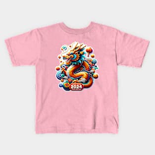 2024  zodiac dragon comics anime Kids T-Shirt